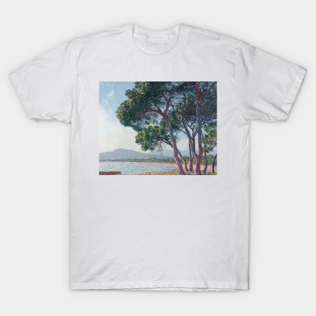 Beach of Juan-les-Pins by Claude Monet T-Shirt by Classic Art Stall